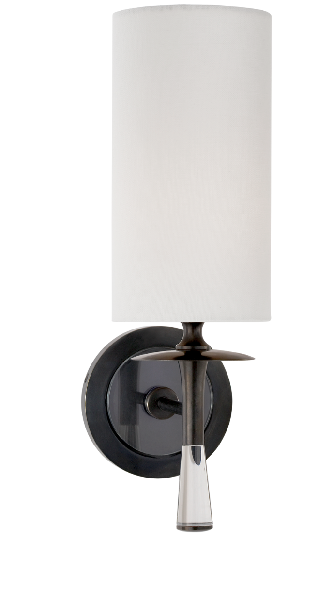 Drunmore Single Sconce with Linen Shade