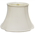 SL52 White Shantung Inverted Cut Corner Oval Shade
