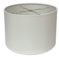Royal HB610 White Shantung Hardback Shallow Drum Shade