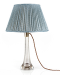 Fermoie Modified Empire Linen Shade in Blue Figured
