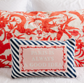 "Paris" Needlepoint Pillow