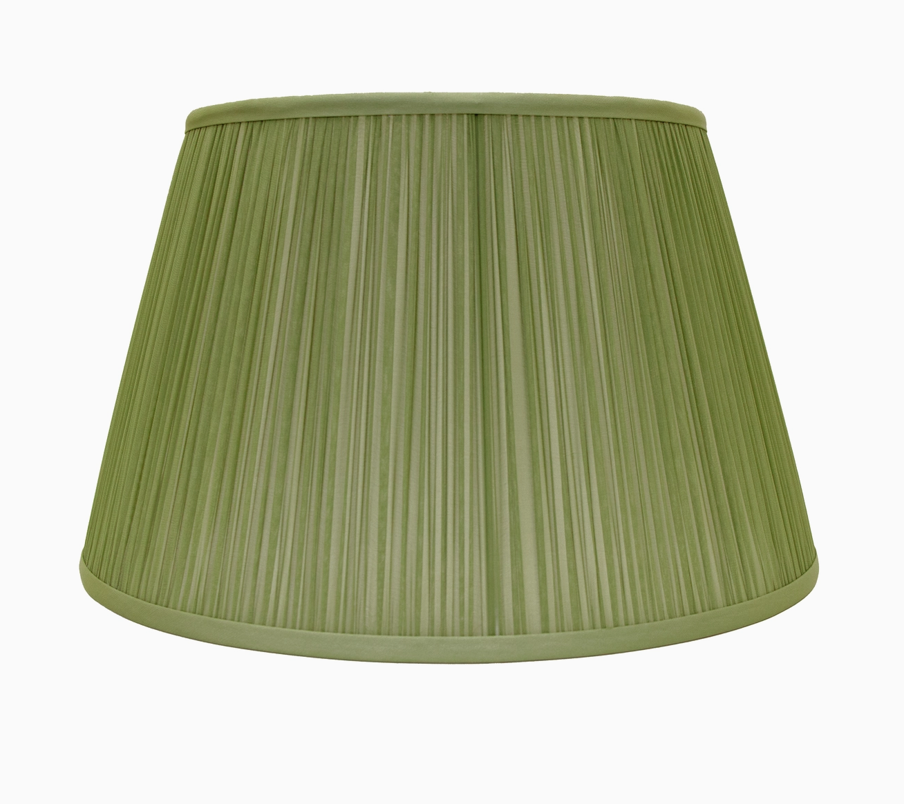 Green Mushroom Pleat Modified Empire Silk Shade