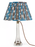 Fermoie Modified Empire Linen Shade in Blue and Neutral Whittle