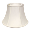 SL25 White Shantung Uno Shallow Drum Shade