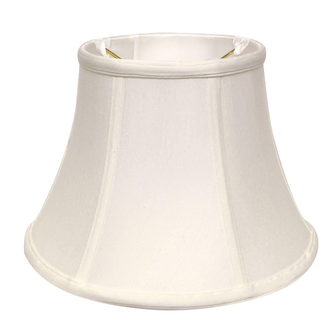 SL25 White Shantung Uno Shallow Drum Shade