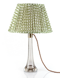 Fermoie Modified Empire Linen Shade in Green Wicker