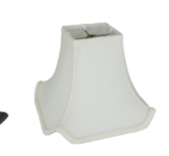 115 Eggshell Shantung Square Pagoda With Piping