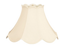 Royal DS97 Eggshell Shantung Scalloped Bell with Trim Shade