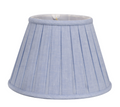SL206 Blue Chambray Linen Box Pleat Shade