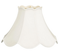 Royal DS97 White Shantung Scalloped Bell with Trim Shade