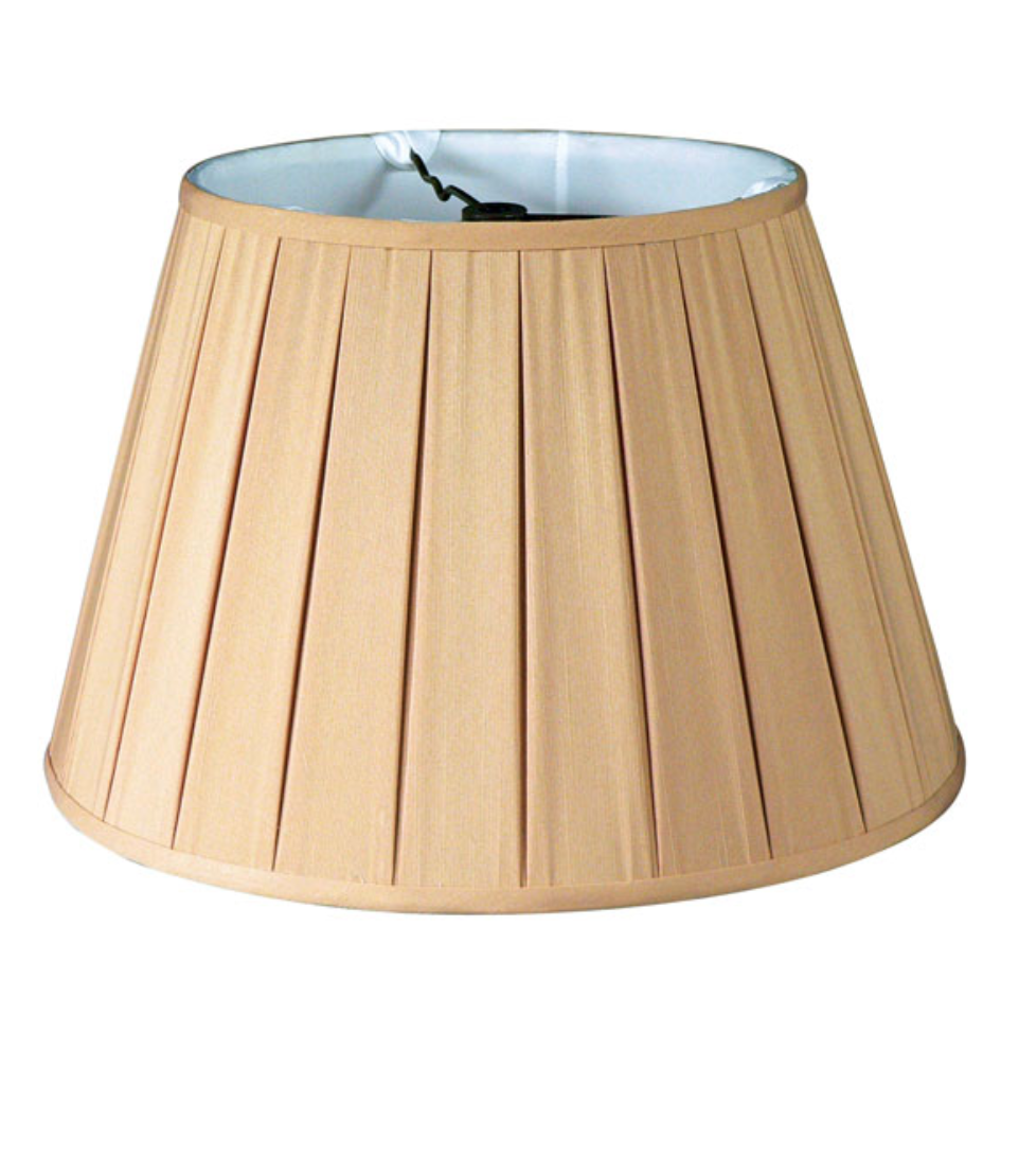SL206 Honey Shantung English Box Pleat Shade