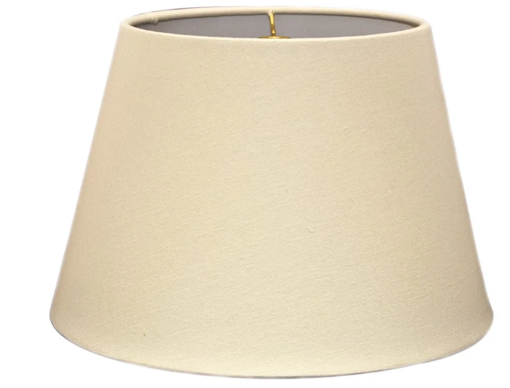 Royal HB606 Eggshell Linen Hardback Tapered Shallow Drum Shade