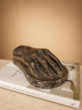 French Antique Hand Sculpture | Aged Bronze-Tone Decorative Piece