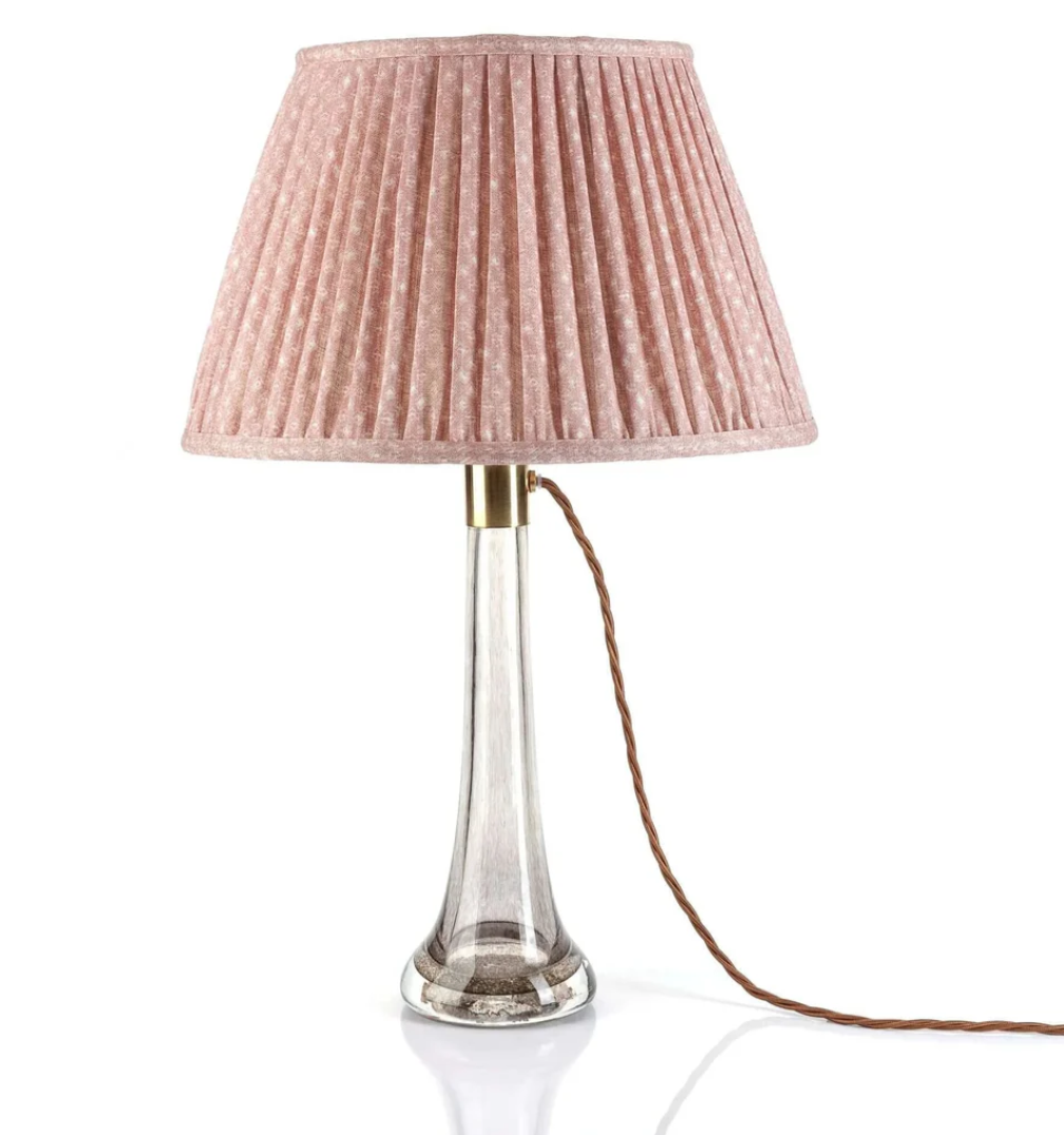 Fermoie Modified Empire Linen Shade in Pink Figured