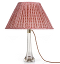 Fermoie Oval Linen Shade in Red Popple