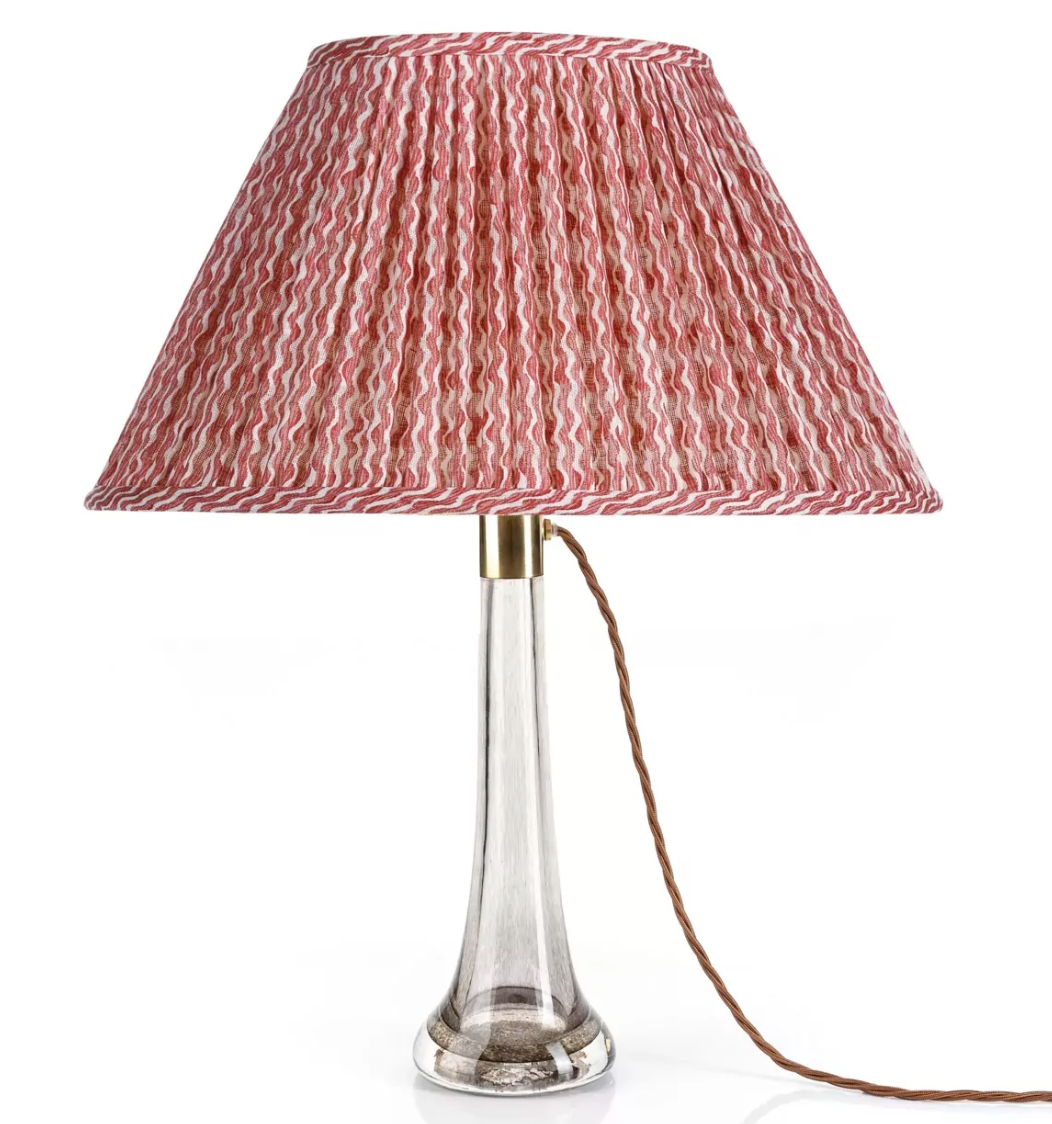 Fermoie Oval Linen Shade in Red Popple