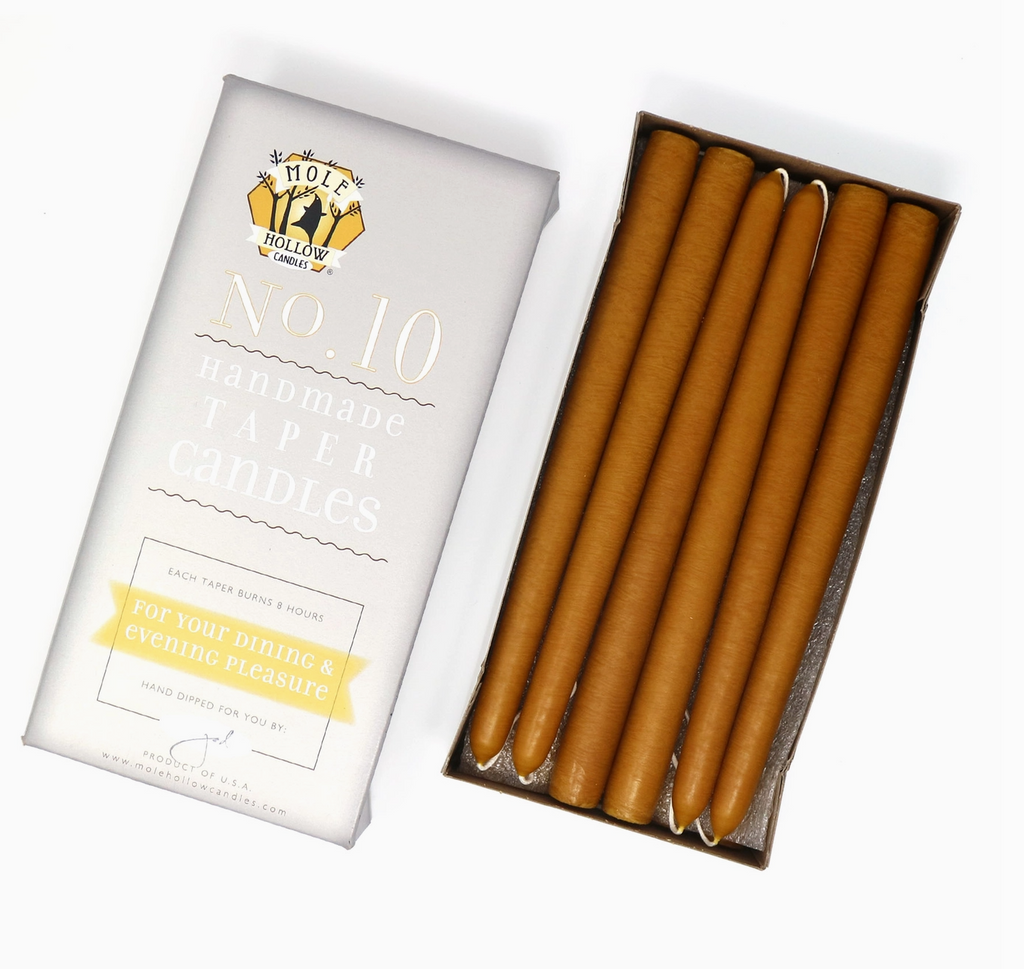Hand Dipped Unscented Taper Candles