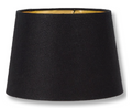 Black with Gold Foil Lining Linen Retro Drum Shade