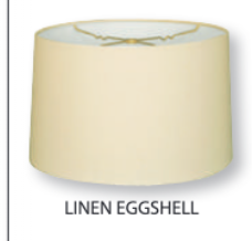 Royal HB610 Eggshell Linen Hardback Shallow Drum Shade
