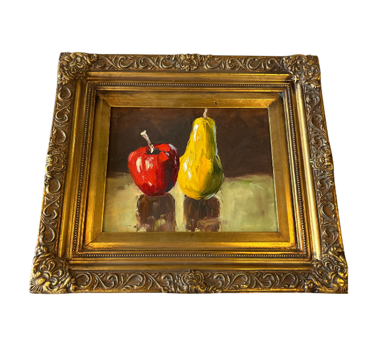 "Fruit Pair" Impasto Painting