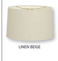 Royal HB610 Beige Linen Hardback Shallow Drum Shade