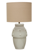 Stoneware Table Lamp with Hobnail Detail