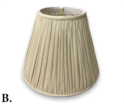 Royal BS753 Eggshell Shantung Deep Empire Gathered Pleat Shade
