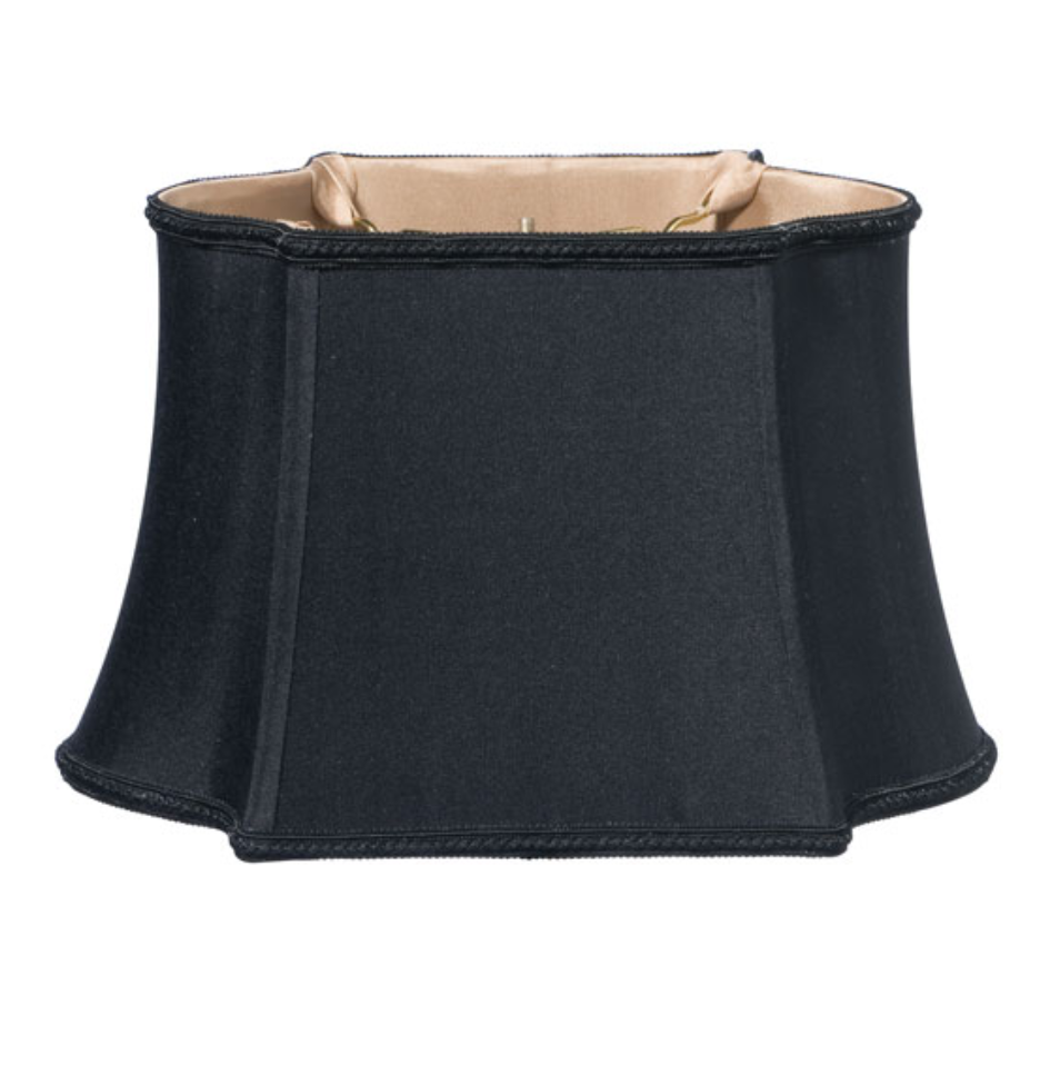 SL209 Black Shantung Fancy Oblong Shade