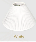 Royal BS727 White Shantung Coolie Empire Side Pleat Shade