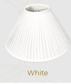 Royal BS727 White Shantung Coolie Empire Side Pleat Shade