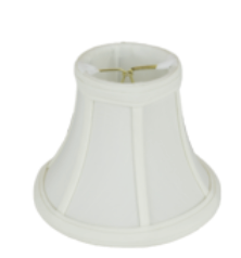 White Shantung Bell with Piping