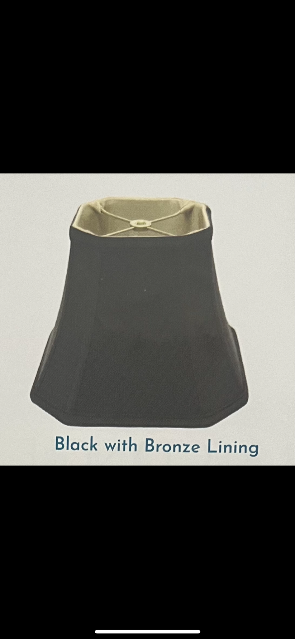 SL64 Black Innsbruck Cut Corner Square Bell Shade