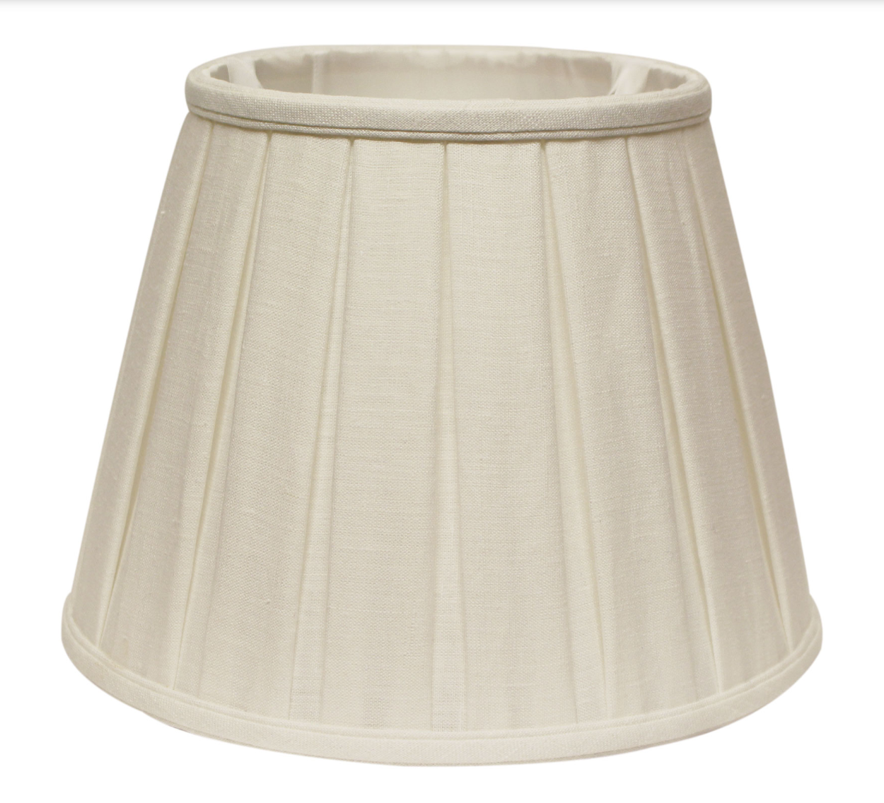 SL206 White Linen Box Pleat Shade