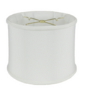 132 White Shantung Shallow Drum Without Piping
