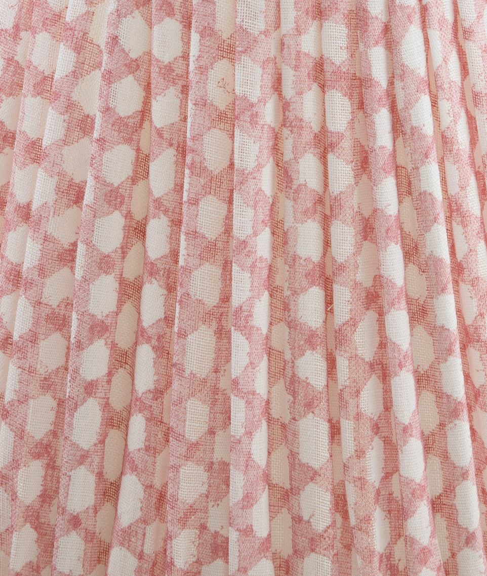 Fermoie Modified Empire Linen Shade in Light Pink Wicker