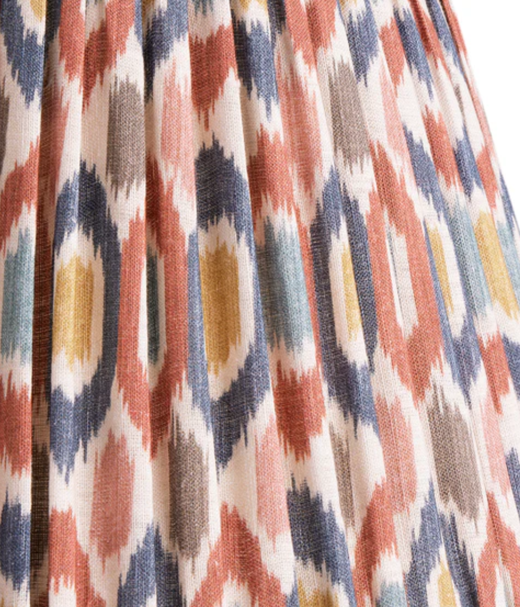 Blue & Red Small Ikat Spot Linen by GP & J Baker Empire Shade
