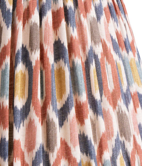 Blue & Red Small Ikat Spot Linen by GP & J Baker Empire Shade
