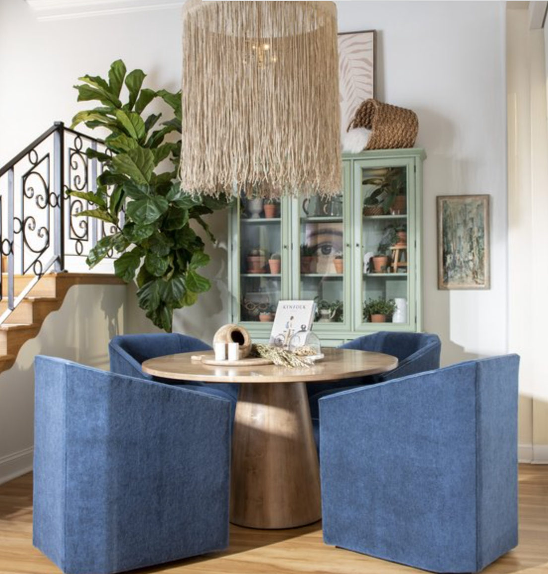Edina Castered Barrel Back Arm Chair