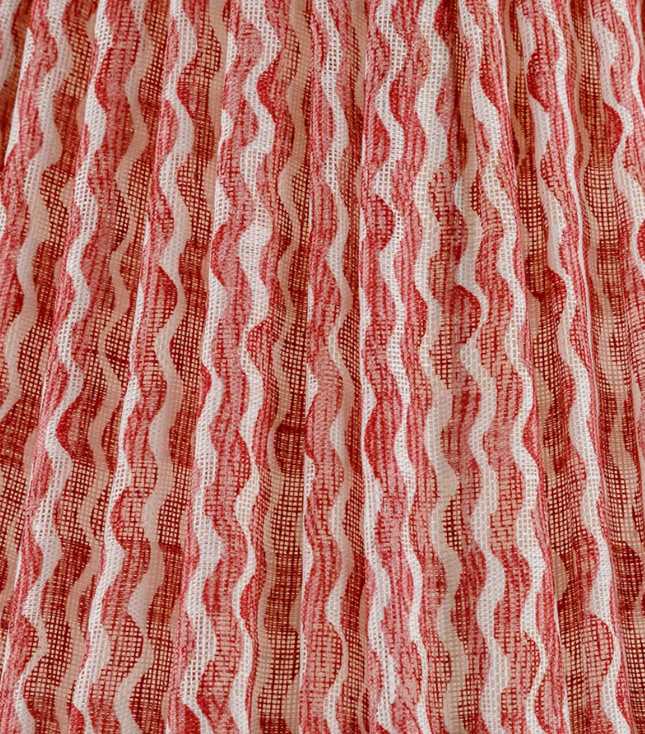Fermoie Oval Linen Shade in Red Popple