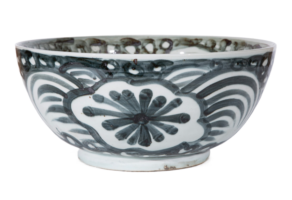 Indigo Blue Sea Flower Bowl