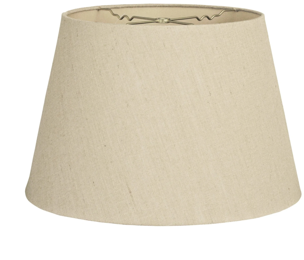 Royal HB606 Cream Linen Hardback Tapered Shallow Drum Shade