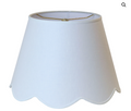 SL234 White Linen Scallop Bottom Empire Shade