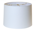 SL134 White Linen Rolled Edge Drum Hardback Shade