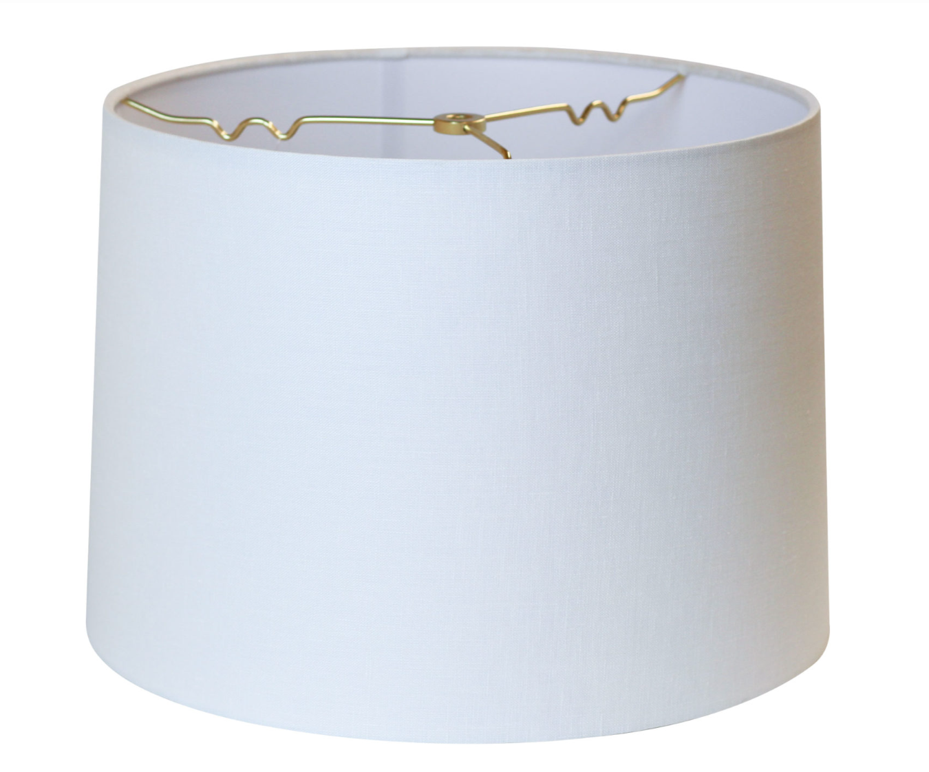 SL134 White Linen Rolled Edge Drum Hardback Shade