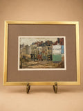 French Antique Impressionist Cityscape Painting