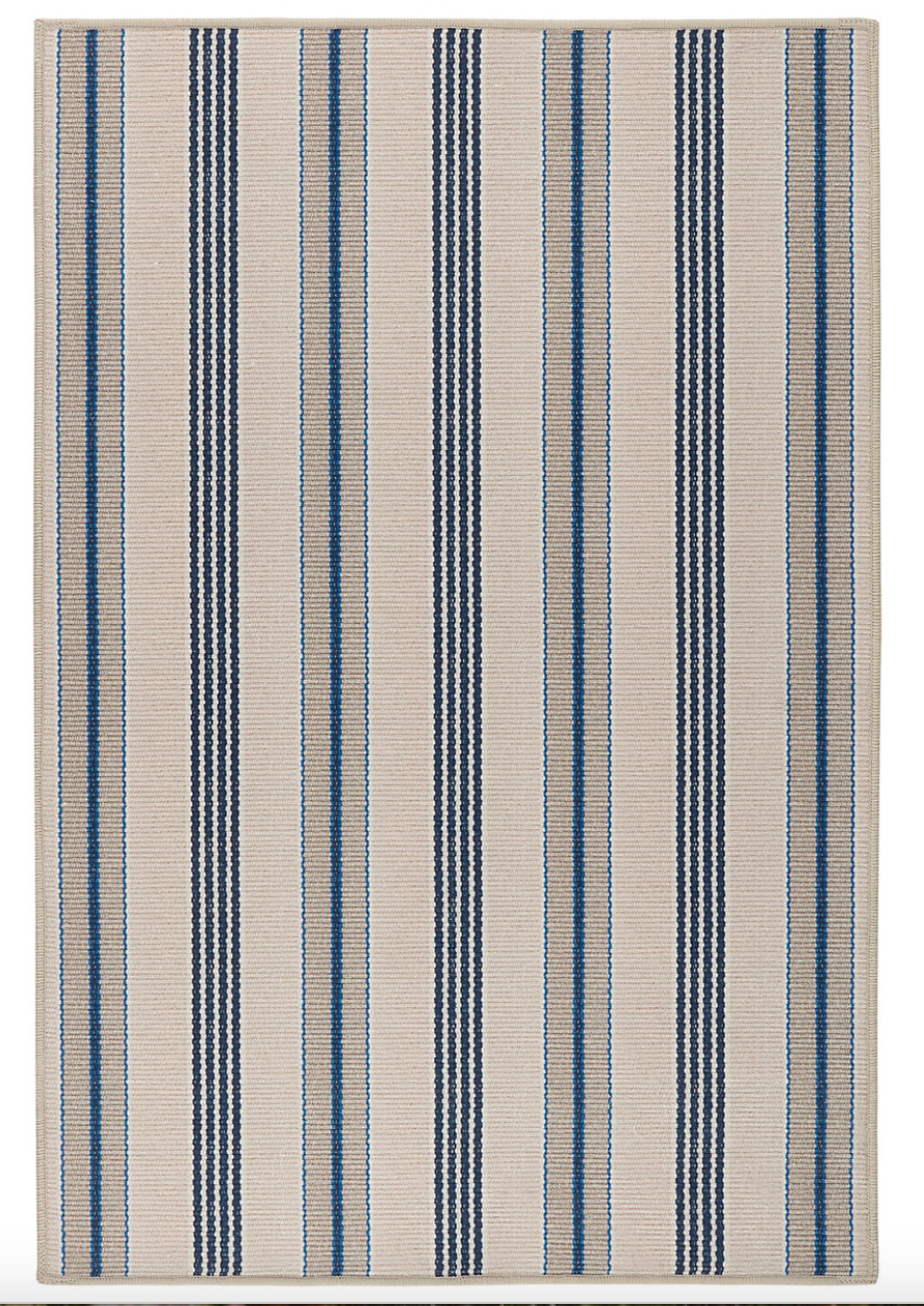 Nimes Ticking Neutral Washable Rug