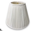Royal BS753 White Shantung Deep Empire Gathered Pleat Shade