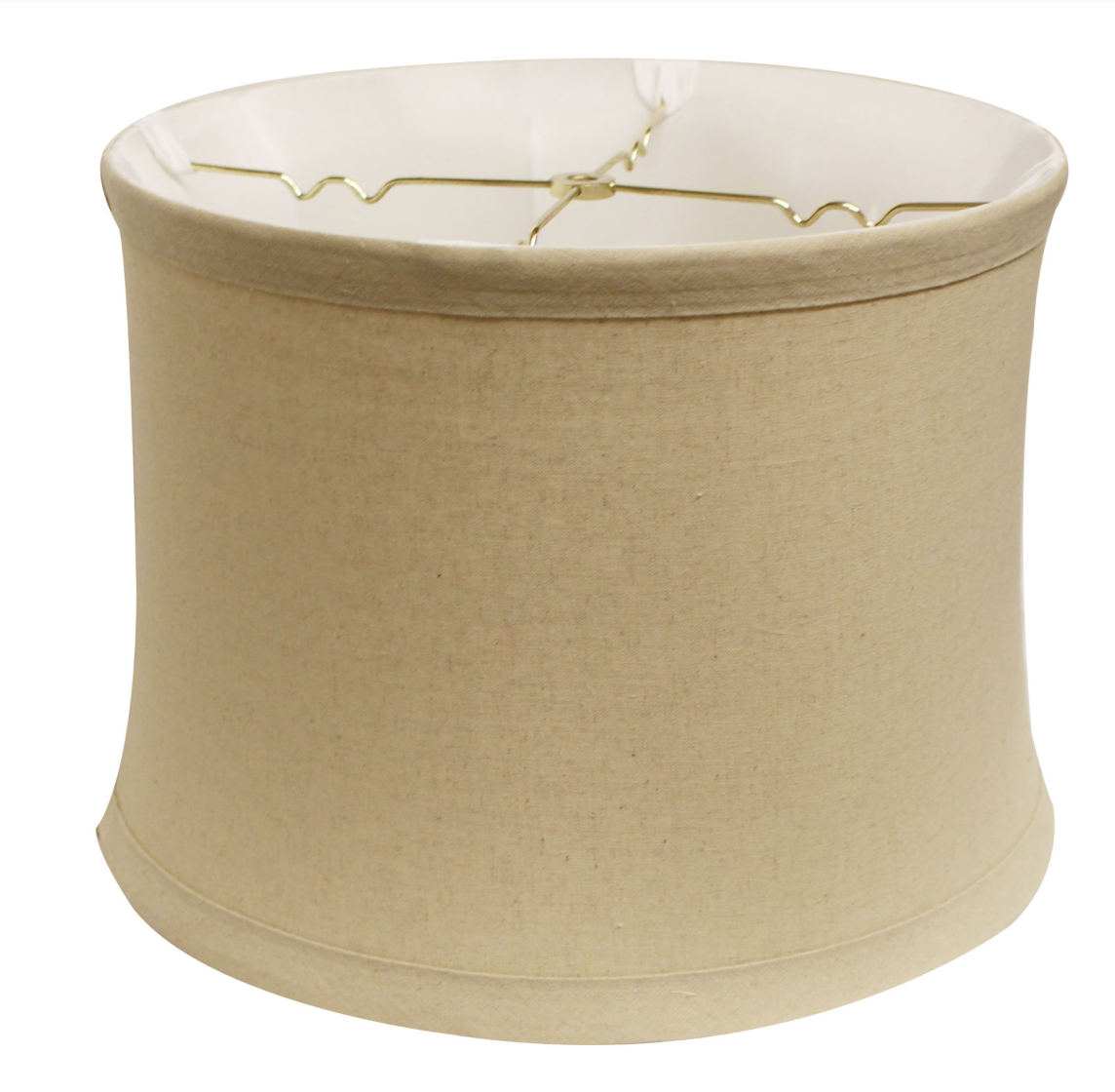 SL28 Dune Linen Drum Shade No Hug with 1" Trim