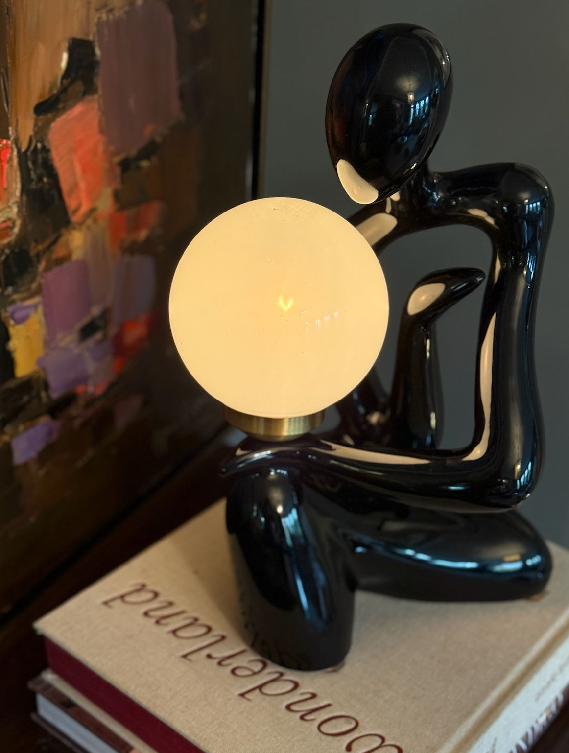 French Art Deco Sculpture Lamp