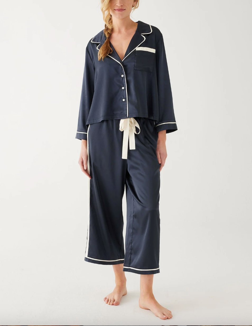 Satin Sailors Pajama Set